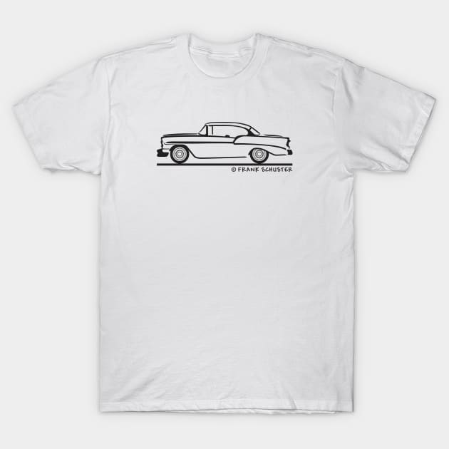 1956 Chevrolet Bel Air Sport Coupe T-Shirt by PauHanaDesign